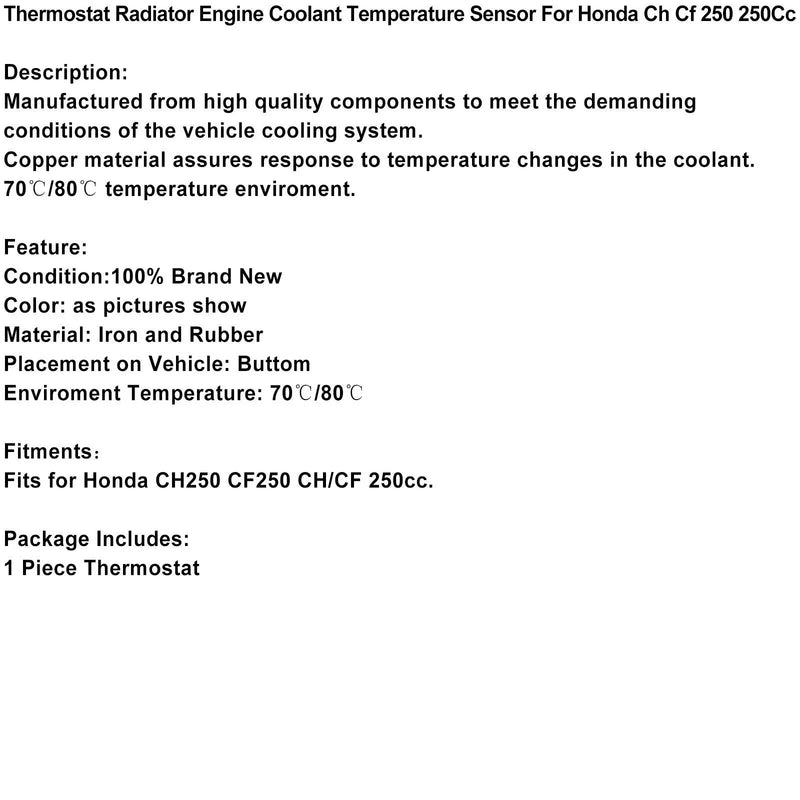 Honda CH CF 250 Thermostat 70°C