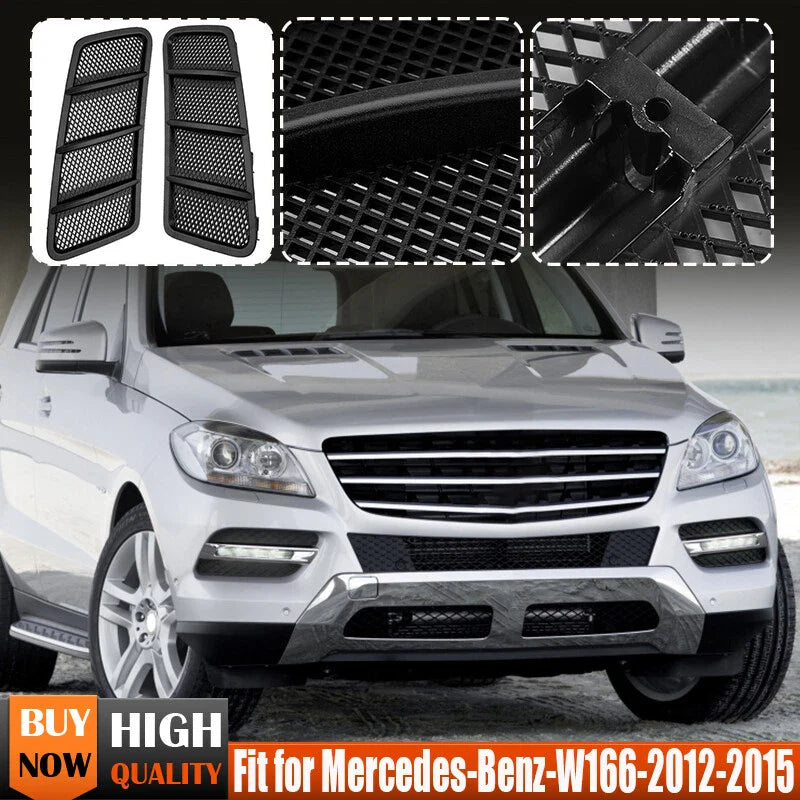 Mercedes W166 ML GL Class Hood Air Vent Grille Covers (2012-2015)