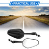 Motorcycle M10 Rear View Mirrors Polygonal Handlebar Black Iron Plastic