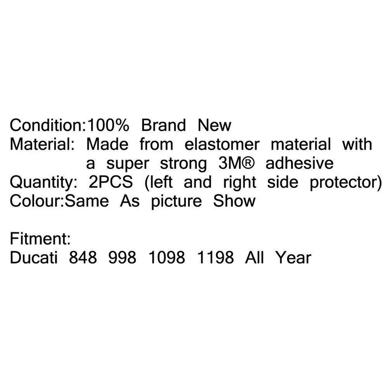 Ducati 848 1098 1198 Tank Pad Side Protection (2008-2014)