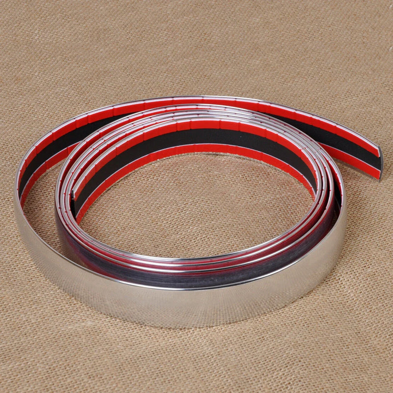 Car Exterior Styling 30mm x 2.5M Chrome Trim Adhesive Strip