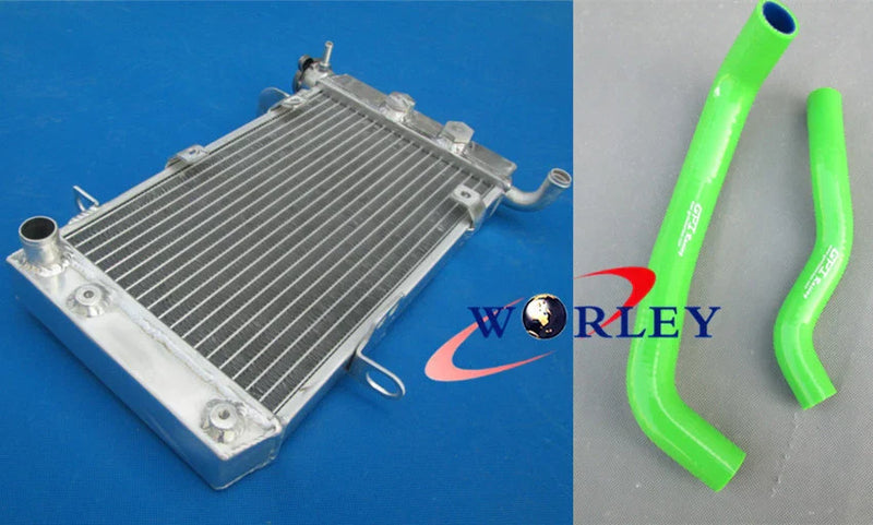 Suzuki LTZ400 KFX400 DVX400 Aluminum Radiator & Red Hose (2003-2008)