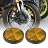 Motorcycle 6 x Orange Universal Screw Mount Round Warning Reflector