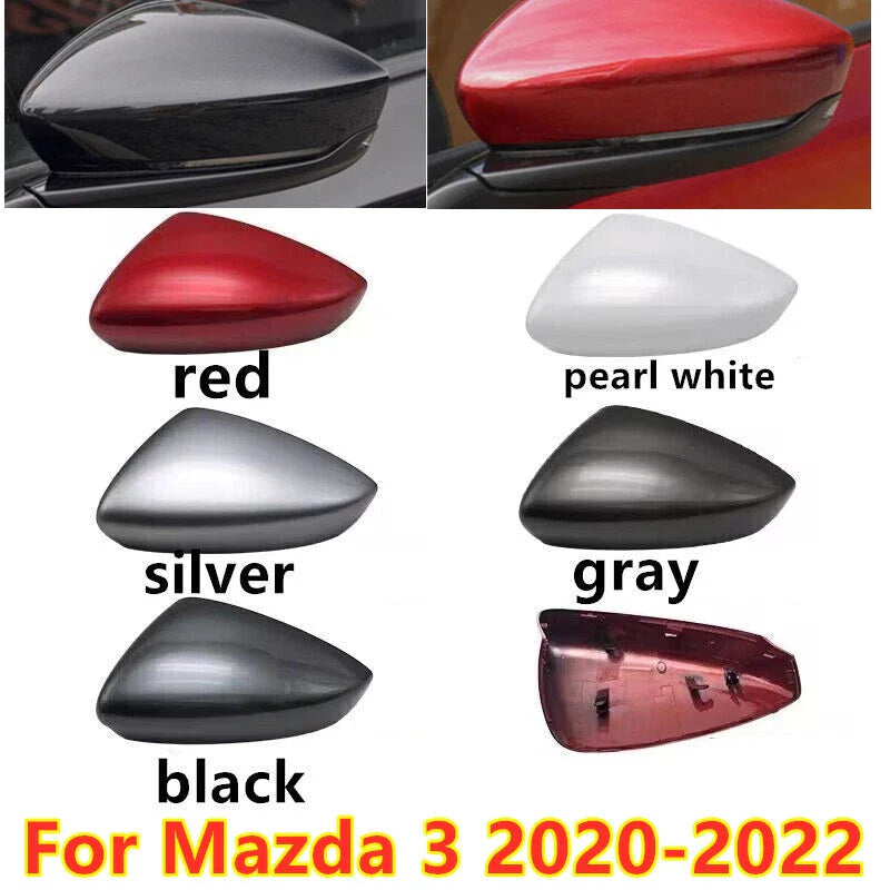 Mazda 3 2 x Left/Right Side Mirror Cap Cover Shell (2020–2022)