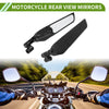 Motorcycle M8/M10 1 set Rear View Mirrors Polygon Black Aluminum Alloy