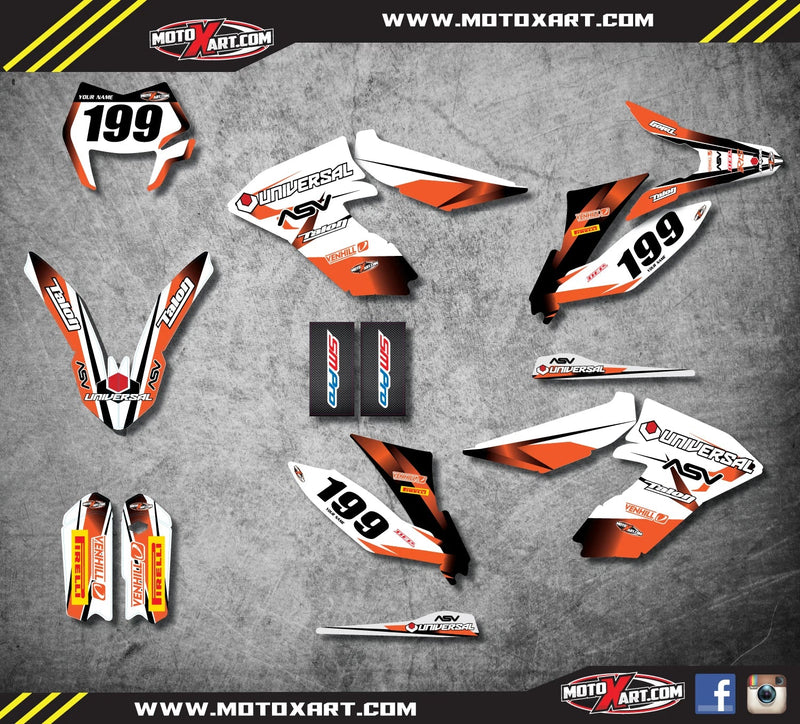 KTM Freeride Custom Graphics Kit STORM STYLE Stickers (2014-2017)