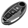 Nissan Qashqai Leaf Black TPU 3 x Button Key Shell Cover (2010-2023)