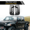 Jeep Wrangler JL JLU (2018-2024) Black Rear Door Latch Lock Cover Trim