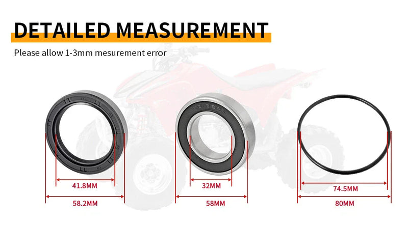 Honda Rancher TRX 420 Left Rear Axle Wheel Bearing Seal (2014–2023)