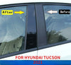 Hyundai Tucson 6x Glossy Black Pillar Posts Door Trim Cover (2021–2023)
