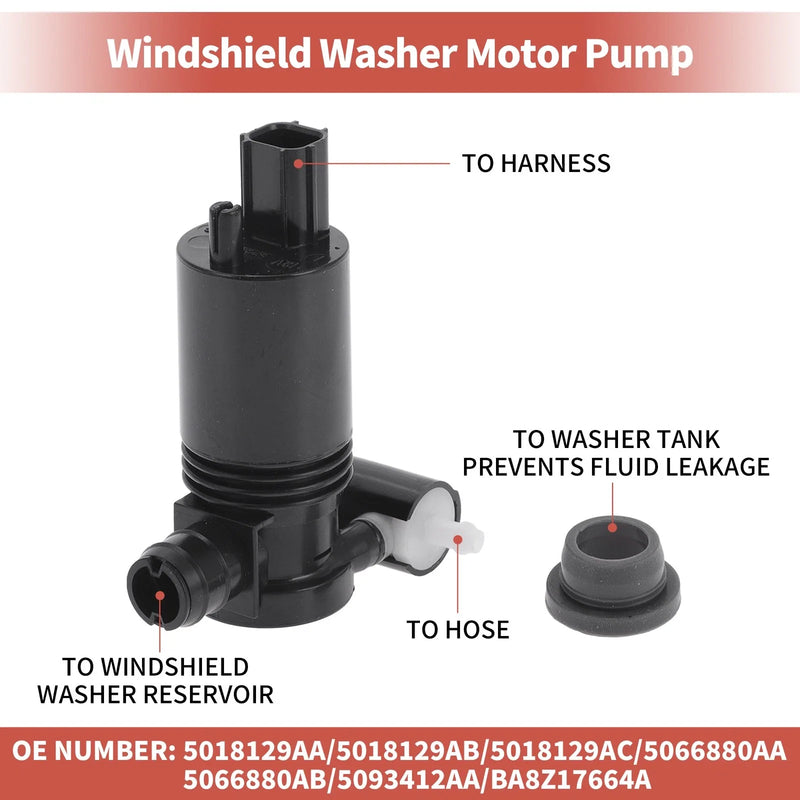 Ford Edge Windshield Washer Pump w/Grommet (2007-2014)