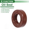 Rotary Shaft Seal FKM Rubber 20x35x10mm Brown 5 Pcs
