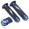 Motorcycle Handle Bars Black & Blue 7/8" Gel Rubber Hand Grips