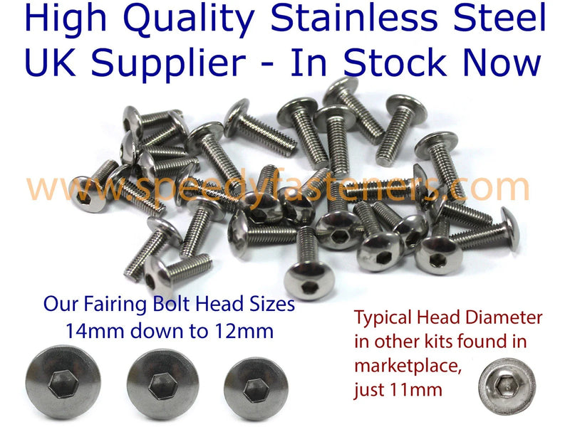 Yamaha FZR 1000 Genesis Stainless Fairing & Windshield Bolt Clip (1987–88)