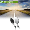 Motorcycle Mirror / 1set / Rear View Mirror Polygonal Carbon Black