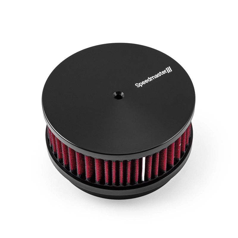 Car - Black 6" x 2" Washable Filter Billet Aluminum Air Cleaner Assembly