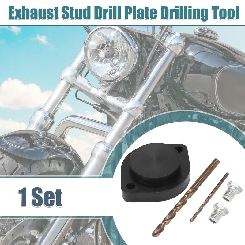 Harley-Davidson Sportster 883 Set Exhaust Stud Drill Plate Drilling Tool
