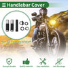 7/8" 22mm Motorcycle Hand Grips Black Silver Tone