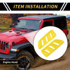 Jeep JL JLU (2018-2024) Yellow Front Hood Air Outlet Vent Cover Trim