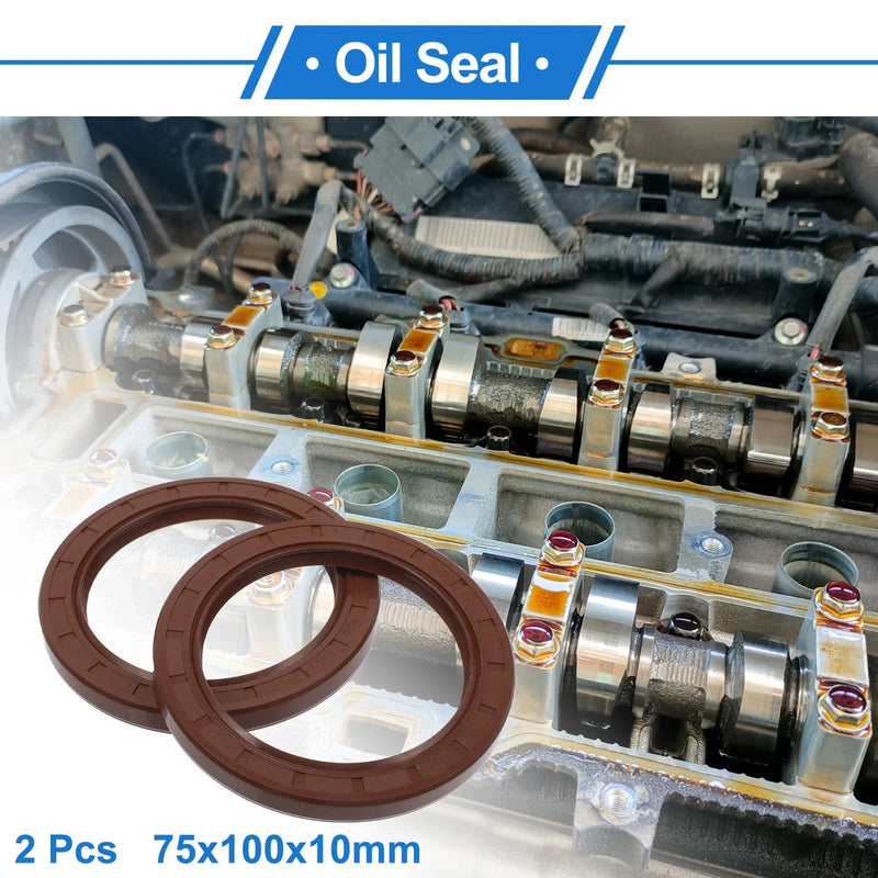 Make Model Oil Seal 75x100x10mm 2 x Seal Ring Rotary Shaft Seal