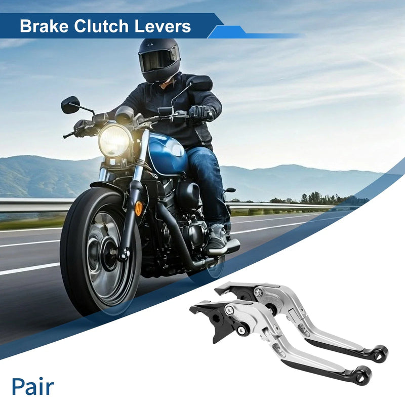 Kawasaki ZX7R 2 x Brake Clutch Levers Silver Tone Black (1989–2003)