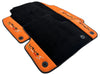 Lamborghini Urus S 2018-2024 Orange Alcantara Black Floor Mats & Trunk Mats