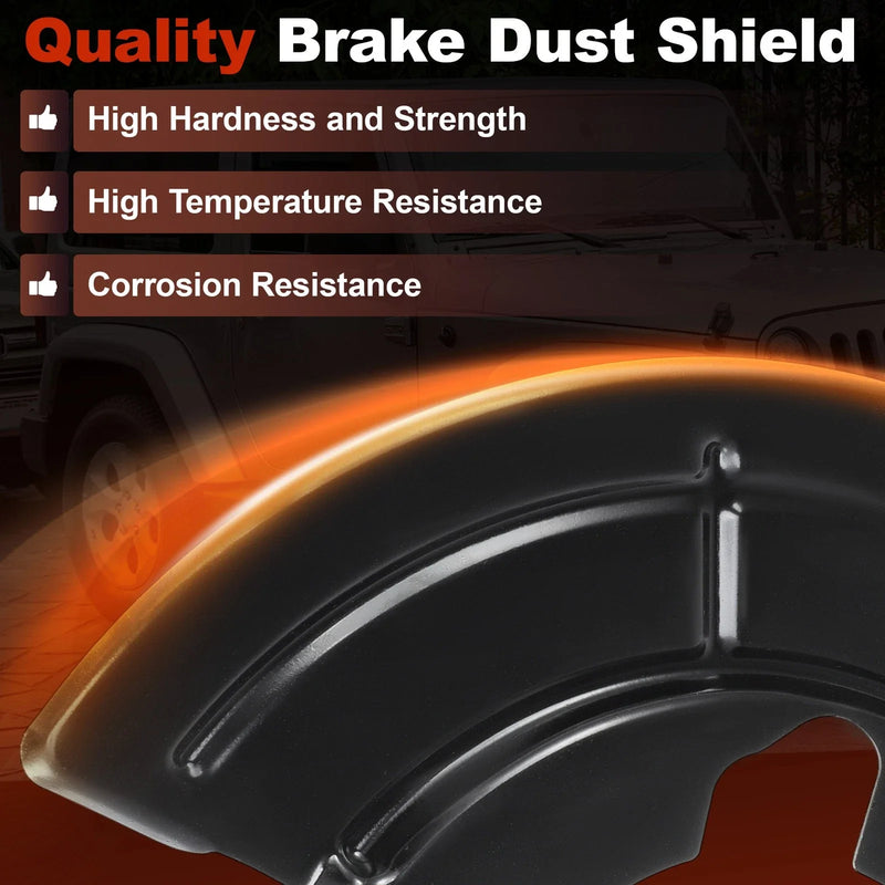 Jeep Wrangler JK Front Left & Right Brake Dust Shields (2018)