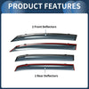 Honda Fit (2021-2023) Side Vent Visors Black Window Deflectors 1 Set