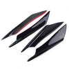4 x Front Bumper Side Canards Splitter Fins Spoiler Glossy Black Universal