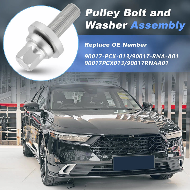 Honda Accord CRV Civic Crankshaft Pulley Bolt and Washer