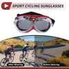 Set 1x Motorcycle Riding Goggles Dark Gray Lens Red Frame PC Cycling Sunglasses