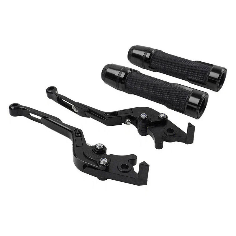 Yamaha MT-15 XSR155 Folding Black Brake Clutch Lever Grip Set (2018-2023)