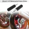 2 x 0.67" Aluminum Alloy Plastic Motorcycle Slider Frame Silver Tone