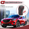 Mazda CX-5 Black Red Faux Leather Car Gear Shift Knob Cover (2012-2023)