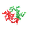 Nylon Car Door Lock Rod Clips Fasteners Rivets Red Green 1 (12 pcs)