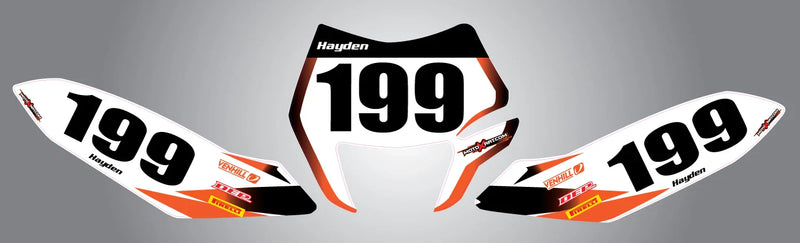 KTM Freeride Custom Number Plates & Storm Style Stickers (2012-2015)