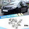 Car Motorcycle 8pcs Aluminum Alloy License Plate Bolt Screw Nuts Silver Tone