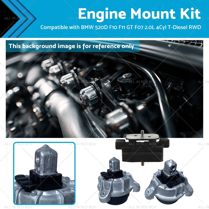 BMW 520D F10 F11 F07 2.0L Diesel Engine Mount Kit (2010-2017)