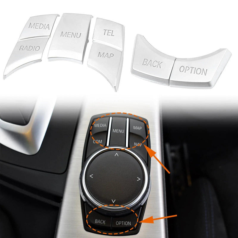 BMW 1 / 2 / 3 / 5 Series X1 X3 X5 5 pcs Multi-media Button Cover Trim