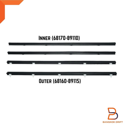 Toyota Hilux LN65 LN56 LN60 4pc Weatherstrip Door Belt (1984-1988)