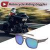 Set Motorcycle Riding Goggles Green Lens Gray Frame Tri-Acetyl Cellulos