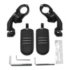 Harley Touring 1.25" Black Short Angled Footpegs
