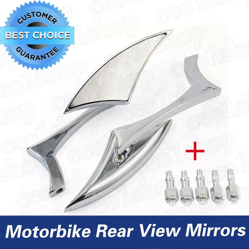 Kawasaki Chrome Rear View Side Mirrors