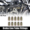 3 / 16 Brake Lines 10 Pcs Motorcycle Brake Line Tube Fittings 10mmx1mm