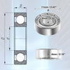 Car 10x 5x11x4mm Double Metal Shield Deep Groove Ball Bearing