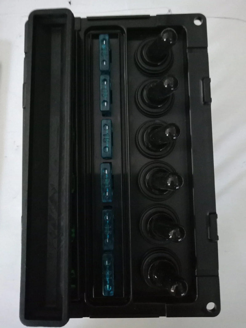 6 Switch Panel with Auto Blade Fuses, Backlit, Waterproof, High Quality
