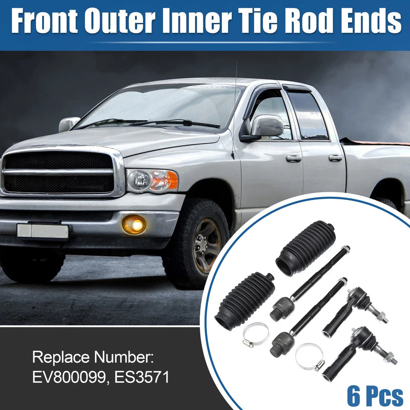 Dodge Dakota 6 x Front Inner/Outer Tie Rod End Links (2005 - 2010)