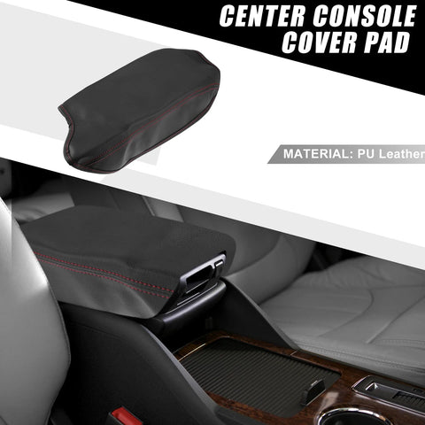 Ford Ranger (2019-2021) Black Red Stitch Center Console Armrest Cover