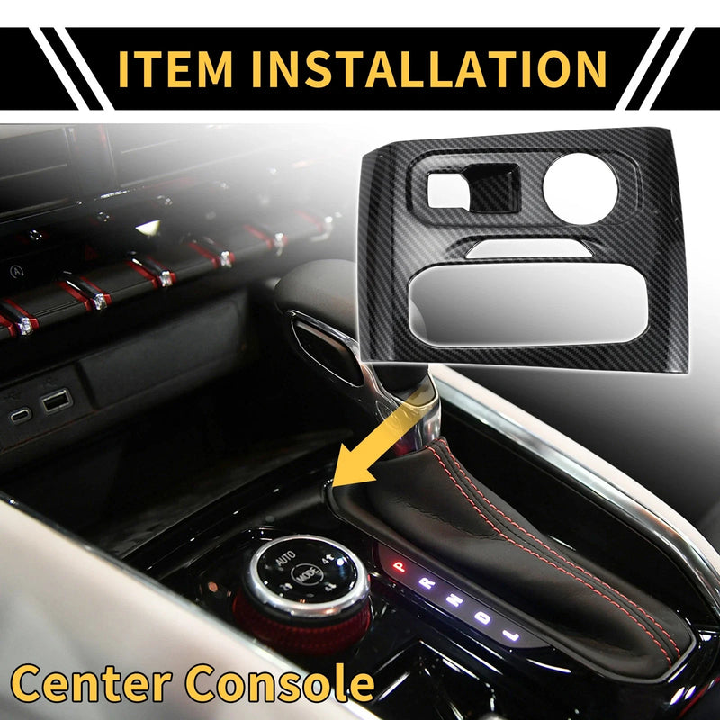 Chevy Colorado (2023-2024) Carbon Fiber Console Gear Shift Frame Cover