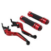 Suzuki GSXR600 / 750 Red Extendable Brake Clutch Levers Grip Set (2006-2019)
